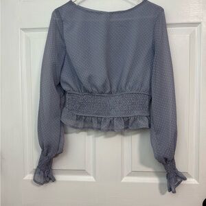 Petal & Pup Sheer Blue Blouse